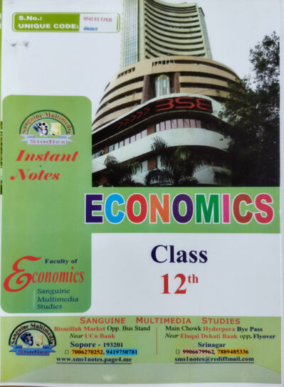 Instant Notes Economics Class 12th